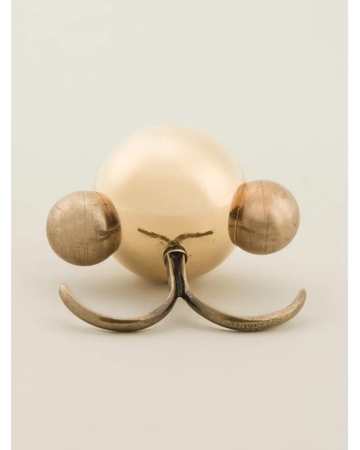 Lanvin Natural Round Shape Double Ring