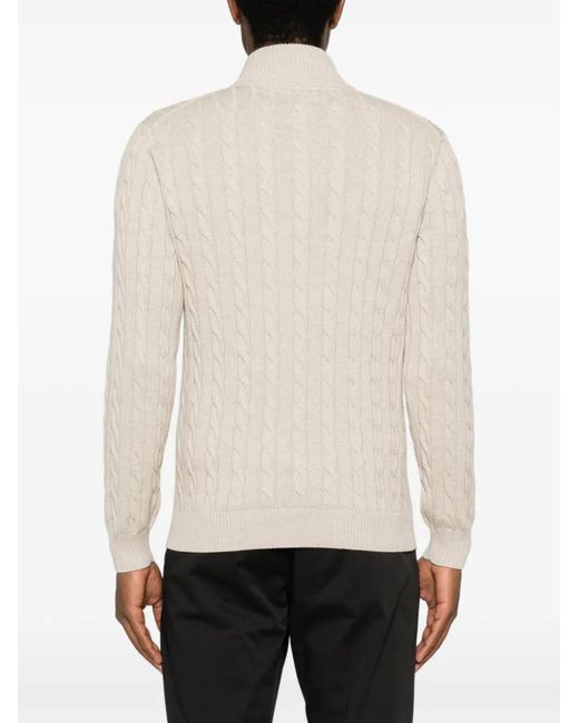 Gant White Pull En Maille Torsadée for men