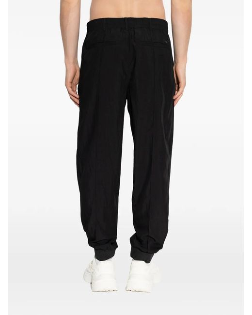 Emporio Armani Black Elasticated Seam Track Pants for men