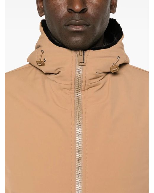Parka Con Capucha Y Cremallera Herno de hombre de color Brown
