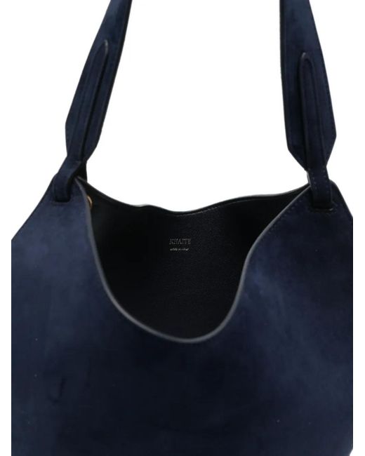 Khaite Blue Mini Lotus Tote Bag