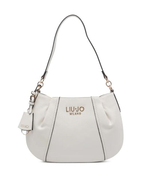 Liu Jo White Logo Shoulder Bag