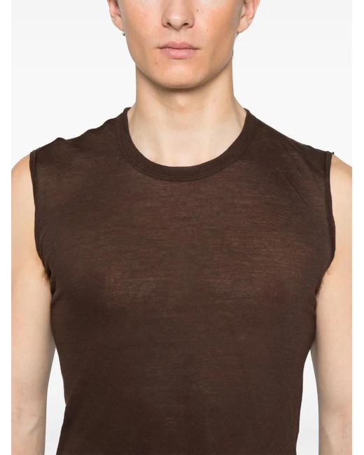 Rick Owens Katoenen Tanktop in het Brown voor heren