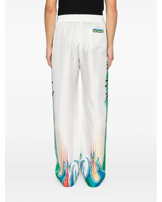 Casablanca Blue Pantalon De Jogging Imprimé À Taille Élastiquée for men