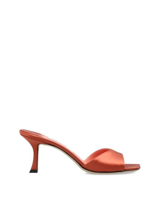Jimmy Choo Pink Skye 70 Satin Sandals