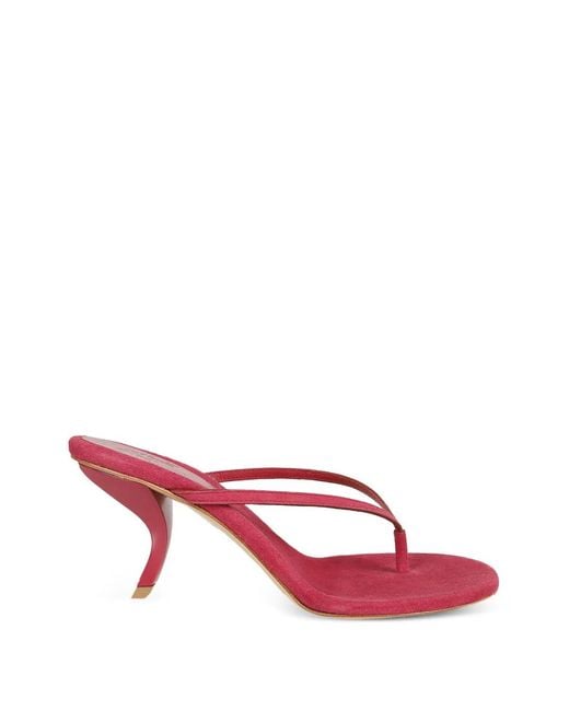 Gia Borghini Red Aurorina Leather Sandals