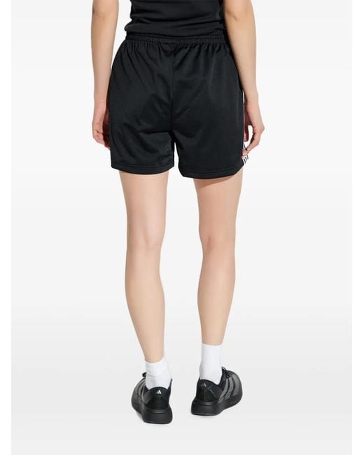 Adidas Black Firebird Logo-Embroidered Shorts