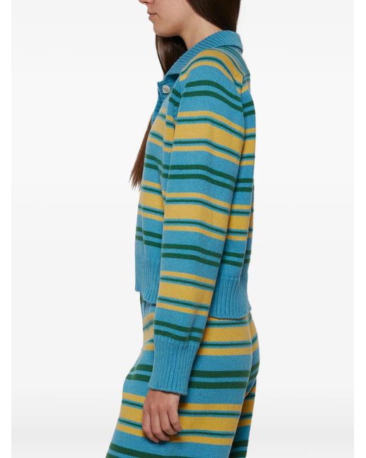 Calle Del Mar Blue Striped Polo