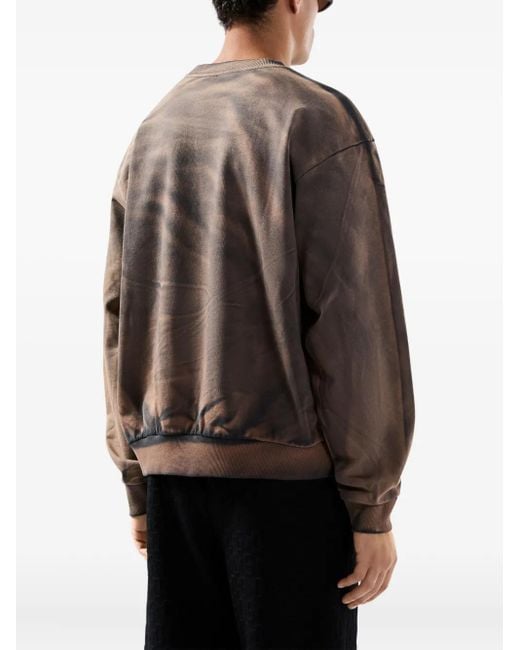 Gcds Brown Tie-Dye Sweatshirt for men