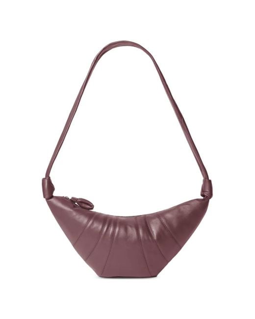 Lemaire Purple Medium Croissant Leather Crossbody Bag