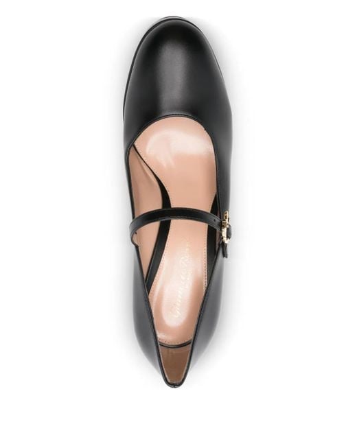 Gianvito Rossi Black 105Mm Platform Strap Pumps