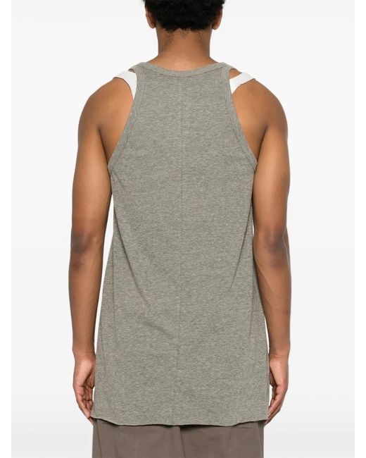 Rick Owens Gray Gilet Long À Design Ouvert for men