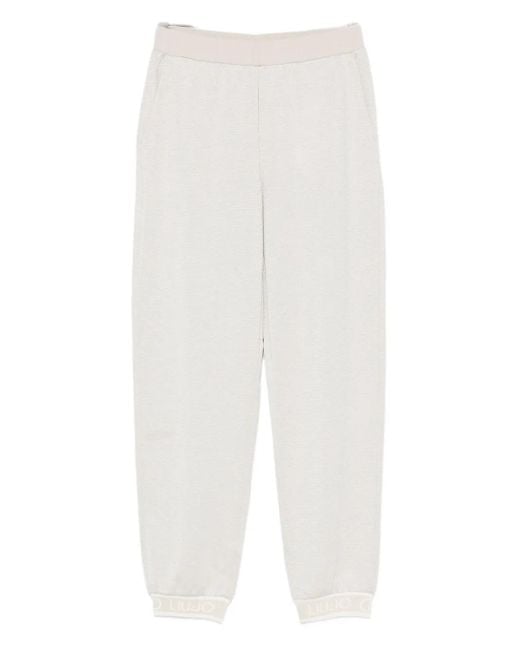 Liu Jo Women's White Straight-Leg Track Pants