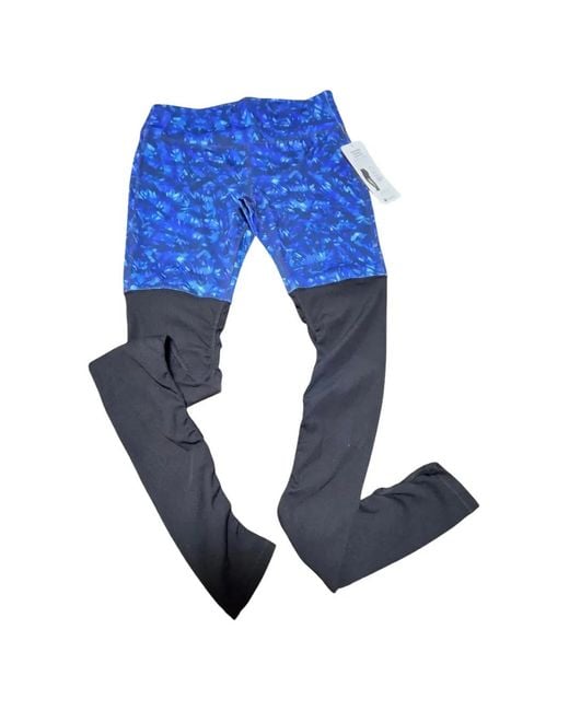 Alo Yoga Blue Goddess Ribbed Leggings