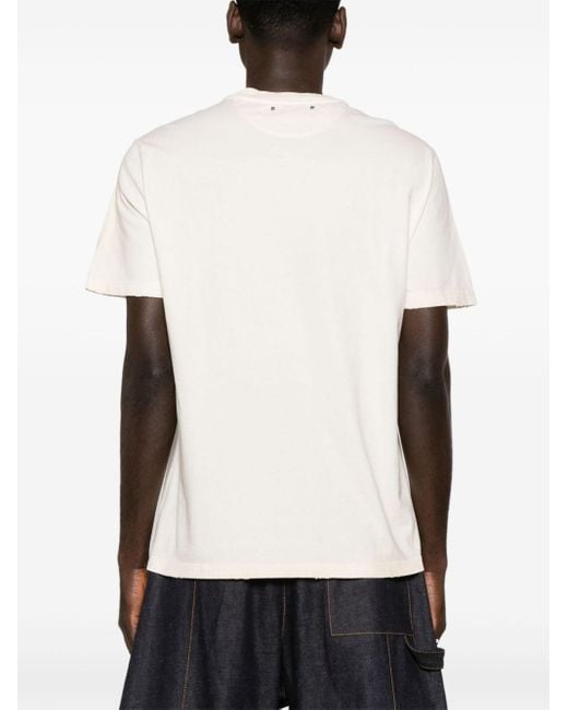 T-shirt en coton à imprimé graphique Golden Goose Deluxe Brand pour homme en coloris White