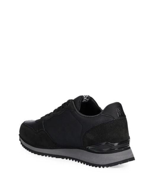 Napapijri Black Cosmos Embossed-Logo Sneakers for men