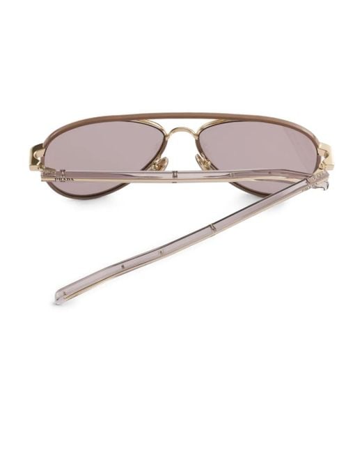 Prada Pink Aviator-Frame Sunglasses