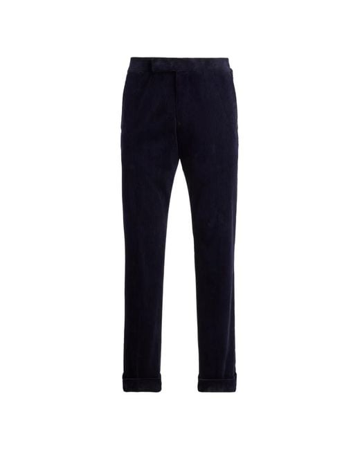 Polo Ralph Lauren Blue Stretch-Corduroy Tailored Trousers for men