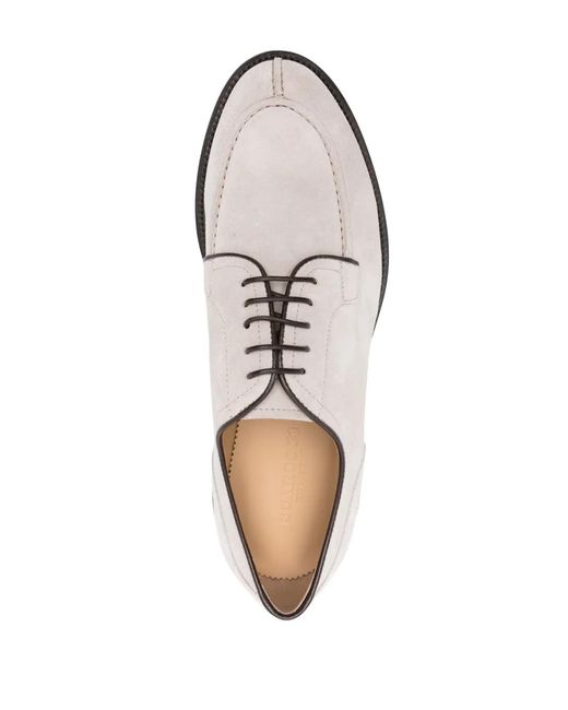 Scarosso White Mario Suede Derby Shoes for men
