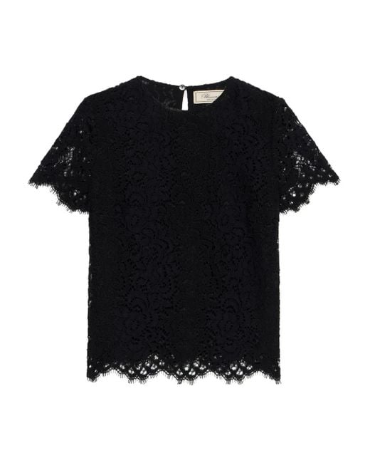 Blumarine レーストリム Tシャツ Black
