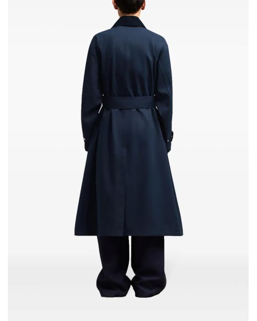 AMI Blue Waterproof Coat With Belt