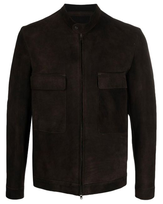 Salvatore Santoro Vay Suede Jacket in Brown (Black) for Men | Lyst