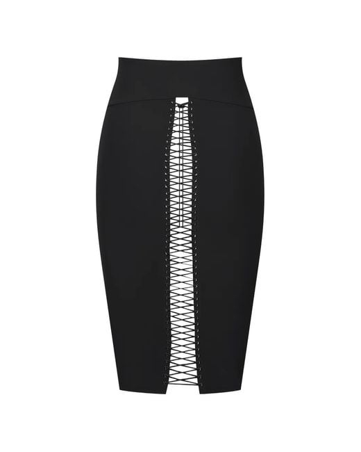 Maison Close Nuit Infinie Kokerrok in het Black