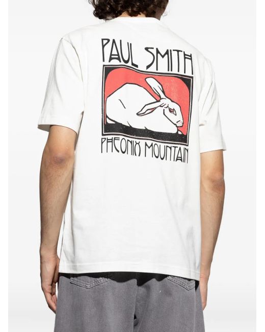 Camiseta con conejos estampados Paul Smith de hombre de color White