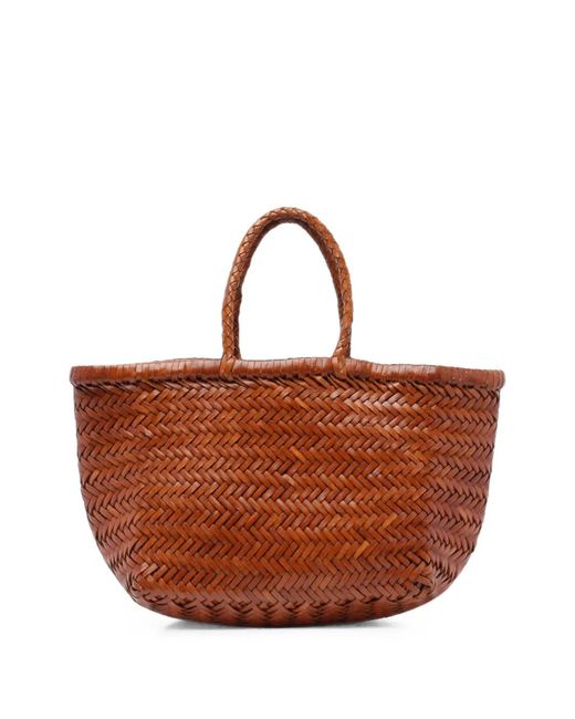 Dragon Diffusion Brown Small Triple Jump Tote Bag
