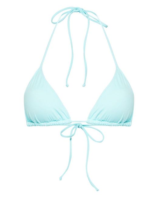 Mc2 Saint Barth Blue Leah Triangle Bikini Top