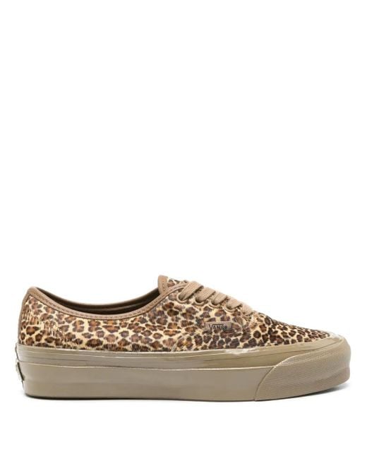 Vans Brown Leopard-Print Sneakers