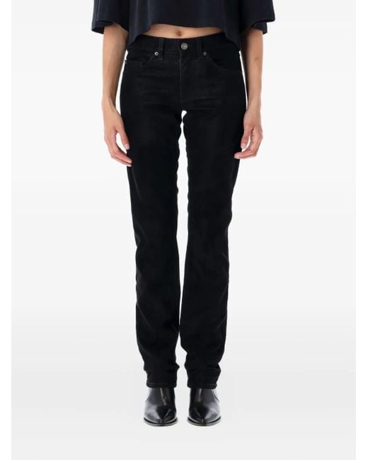 Isabel Marant Black Eco Leather Trousers