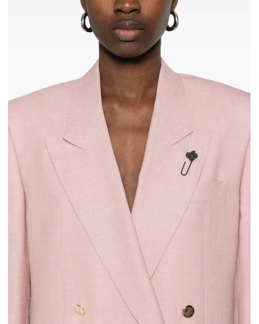 Lardini ブローチディテール ジャケット Pink