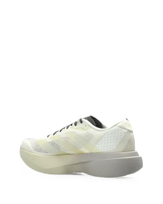 Adidas White Adizero Evo Sl Lace-Up Sneakers