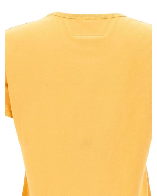 MM6 by Maison Margiela Yellow Logo-Print T-Shirt