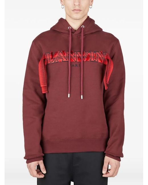 Lanvin Logo-Embroidered Hoodie for men