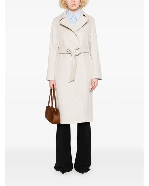 Max Mara White Virgin Wool Coat