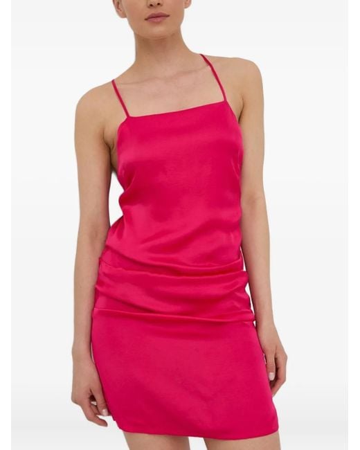 Herskind Red Cross-Back Straps Mini Dress