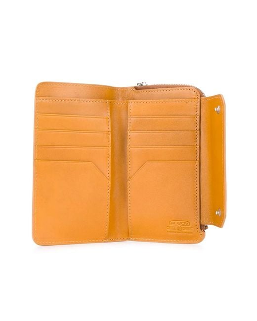 As2ov Orange Front Flap Wallet for men