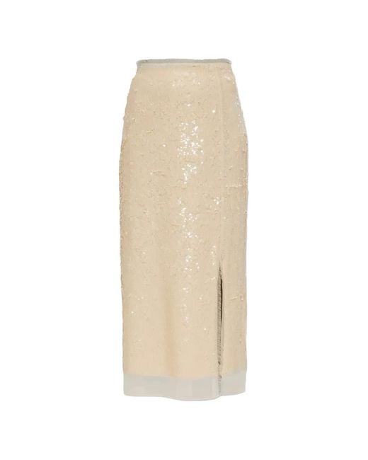 Rag & Bone White Sequin-Embellished Frayed Skirt