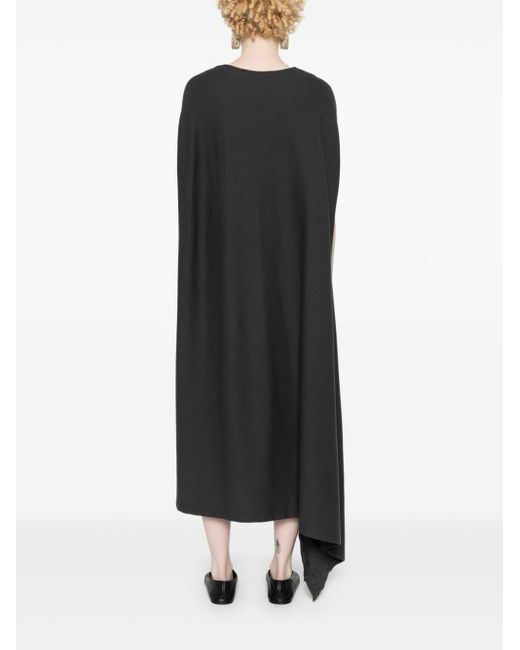 BARBARA BOLOGNA Black Ribbed Asymmetric Dress