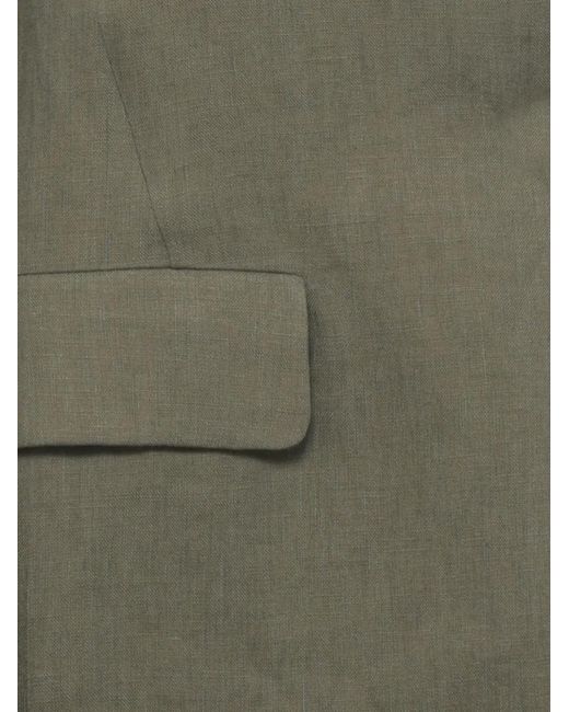 Emme Green Single-Breasted Notch-Lapels Jacket