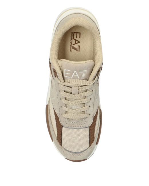 Sneakers Con Logo di EA7 in White