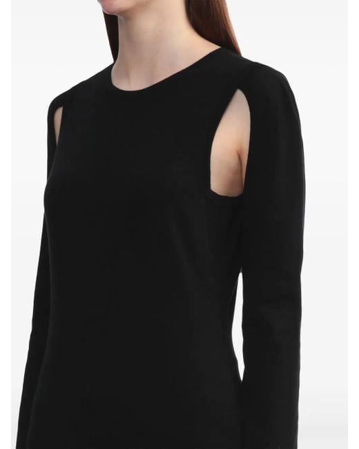Helmut Lang Black Cut-Out Cotton Sweater