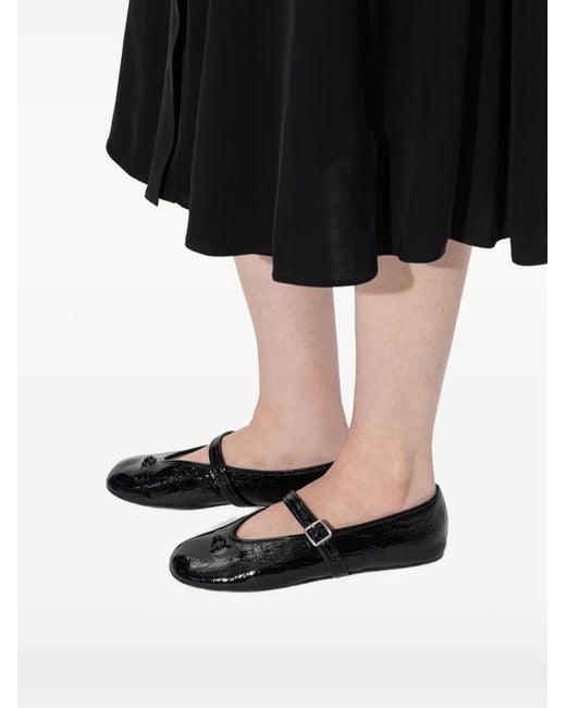COACH Black Sculpted C Ballet Flats