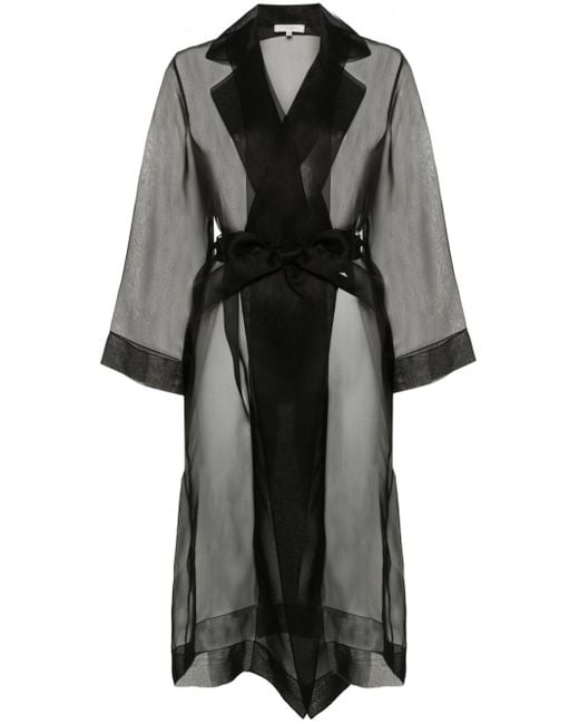 Gonzales silk sheer trench coat Antonelli de color Black