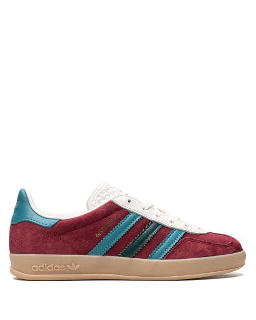 Gazelle Indoor Trainers Burgundy Arctic Green di Adidas in Red