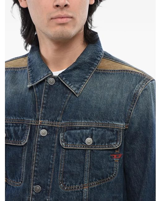 DIESEL Blue D-Barcy Denim Jacket for men