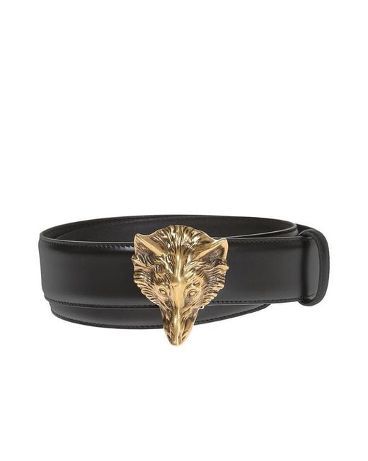 Gucci Wolf Head Belt in Black for Men Lyst