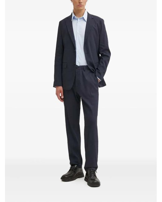 Theory Blue Single-Breasted Blazer for men